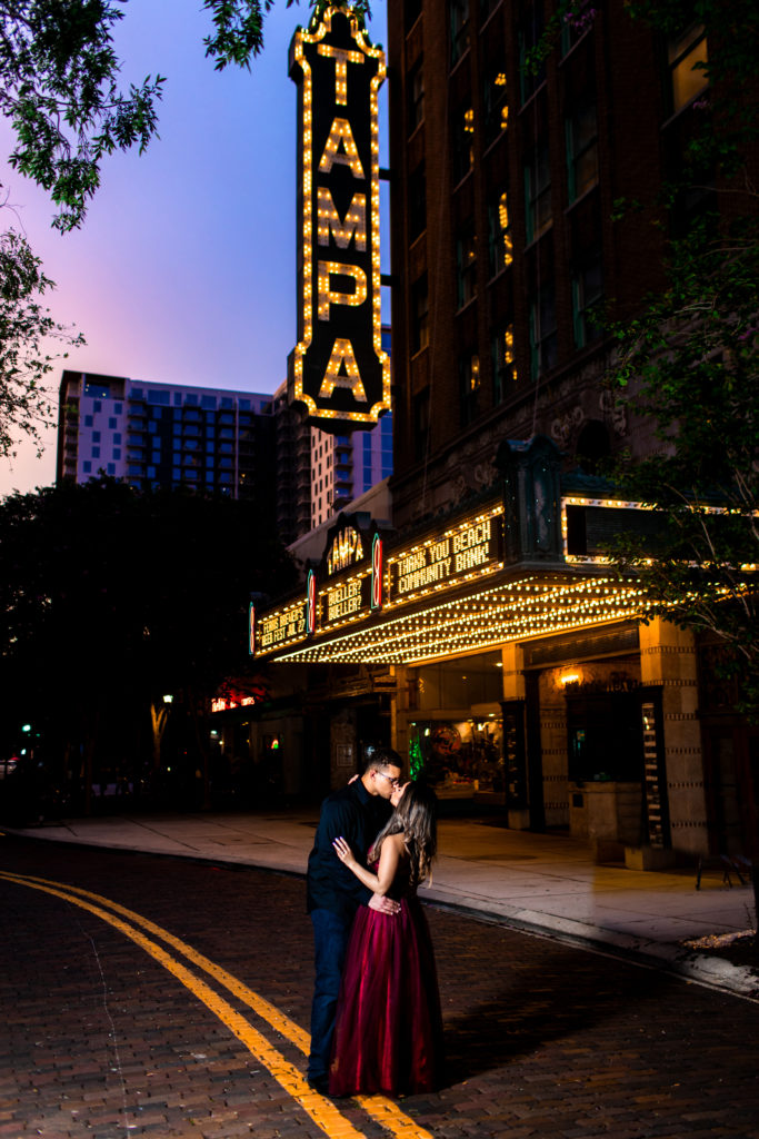 tampa engagement session university of tampa engagement session tampa theatre engagement session